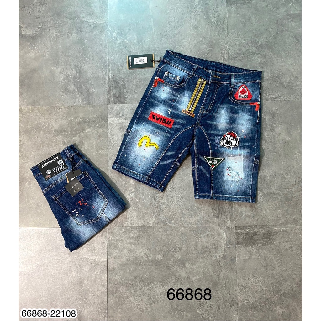 Quần Jeans Ngố Nam Vá Logo Cao Cấp - Quần Bò Ngố Khoá Túi Cực Xịn