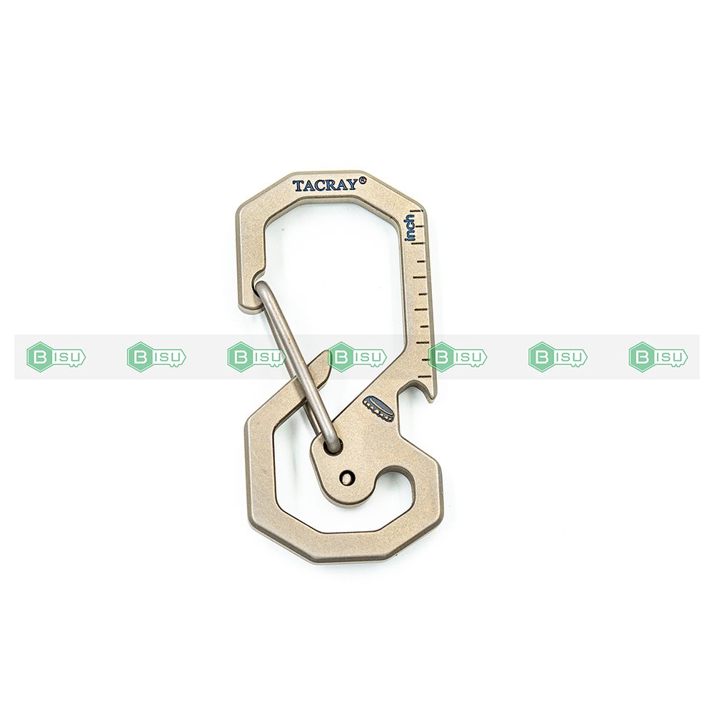 TACRAY - MÓC KHÓA TITAN CARABINER INCH ĐẦU LỤC GIÁC KÈM MỞ BIA (YSK1902)
