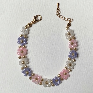 Vòng tay hoa handmade hạt cườm | povie.beads