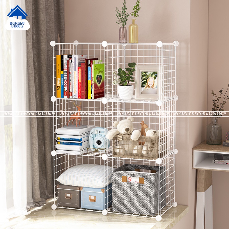 TẶNG CHỐT-BÁN THEO TẤM Tấm Lưới Sắt, Thép - MÀU TRẮNG 🆓Kệ Đa Năng Làm Giá Để Sách, Để Đồ Tiện Dụng - LẮP GHÉP