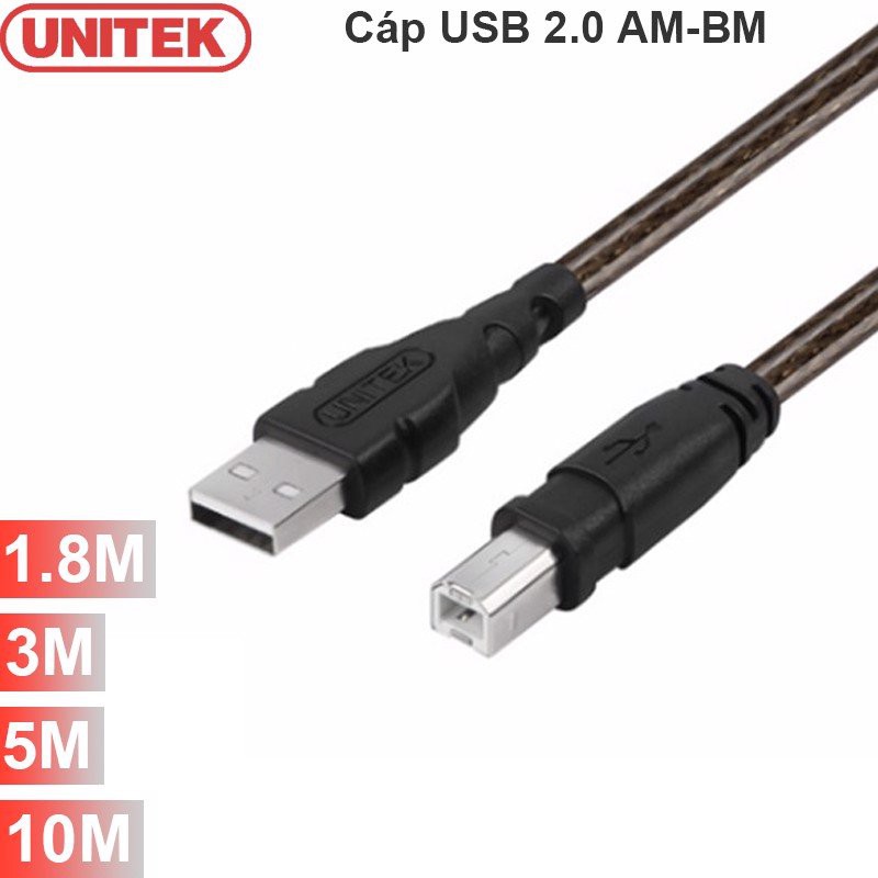 Cáp máy in USB 2.0 loại cực tốt hàng cực chuẩn chất lượng cao chống nhiễu cực tốt