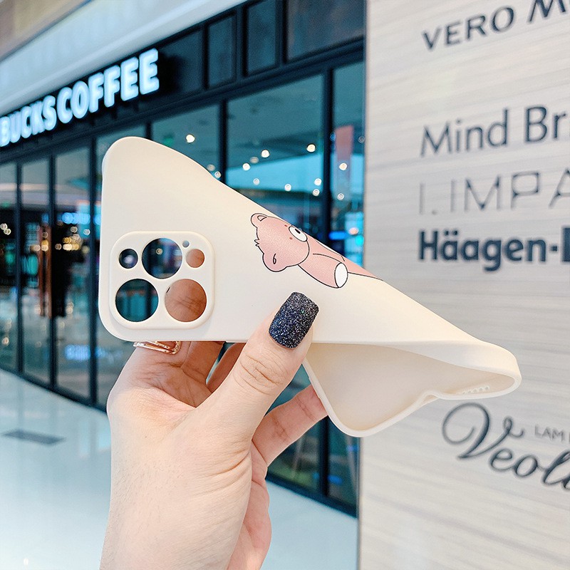 Ốp Điện Thoại TPU Mềm In Hình Gấu Đáng Yêu Ôm Viền Máy Cho iPhone 12 Pro Max Đến 7Plus-ZUMI STORE