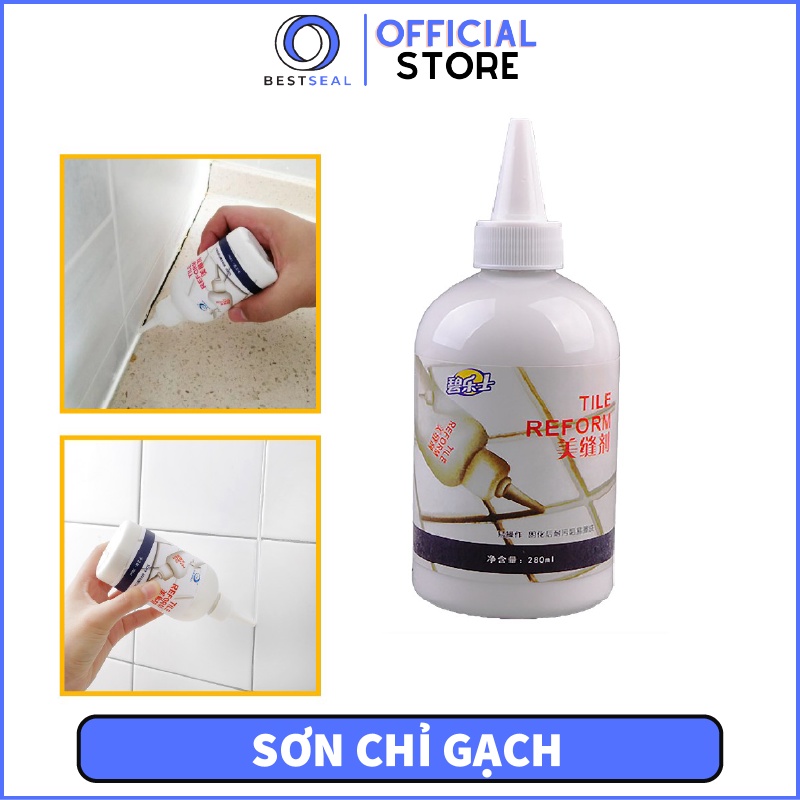 Chai Sơn Kẻ Chỉ Gạch Công Nghệ HÀN QUỐC, Làm Trắng Mạch Gạch Sàn Nhà
