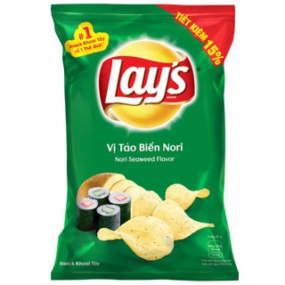 COM BO 5 gói Bánh Snack Khoai Tây Vị Tảo Biển Nori Lays 56g