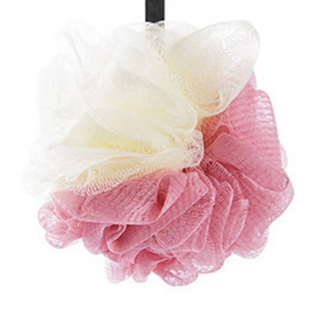 TM-Mixed Color Large Adults Soft PE Bathing Ball Hanging Rope Tubs Scrubber Shower Mesh Sponge