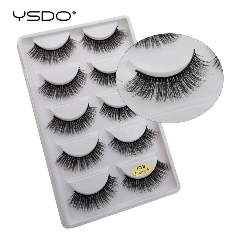 Set 5 Cặp Lông Mi Giả 3D Dài Cong Mềm Có Thể Tái Sử Dụng