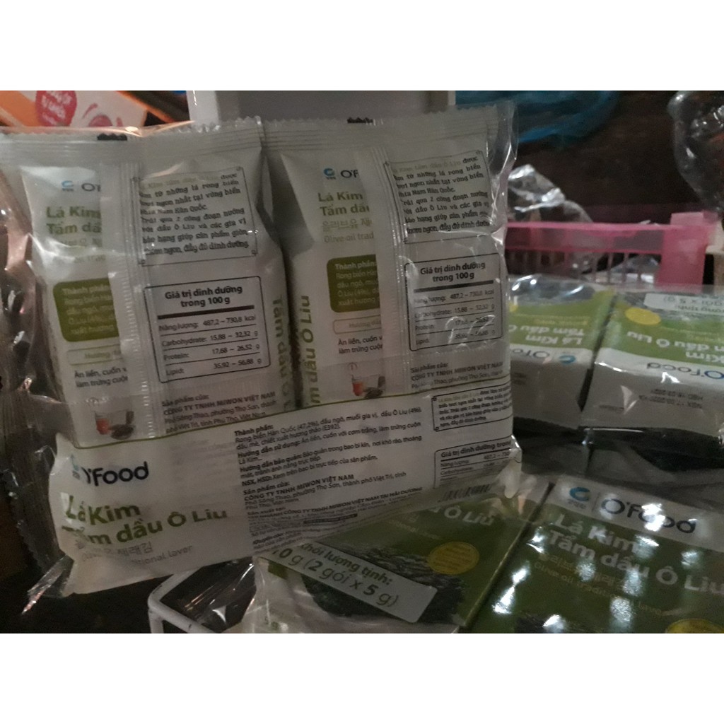 Lá kim / Rong biển tẩm dầu olive Miwon 5g