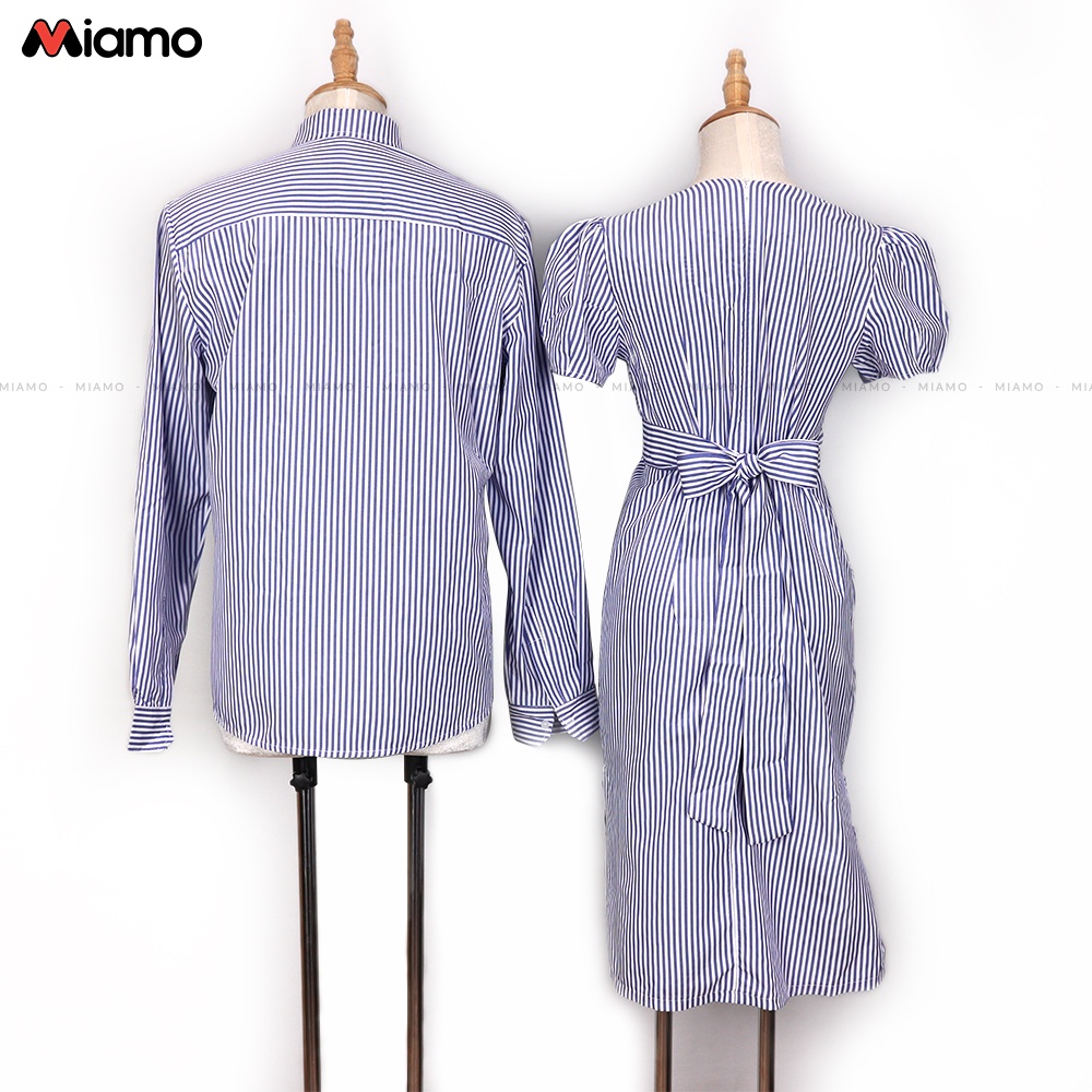[Freeship] Set đồ đôi nam nữ sọc, đồ cặp, couple mẫu mới thời trang Miamo TN214 (kèm ảnh thật)