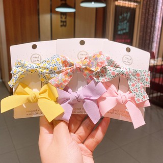 Set 2 kẹp tóc nơ vải phụ kiện thời trang YuMe