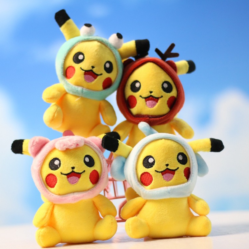 Móc Khóa Hình Pikachu Nhồi Bông Dễ Thương