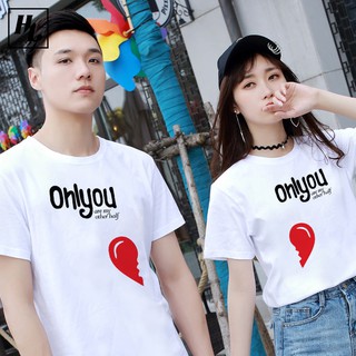 Áo thun Cặp Đôi Nam Nữ Couple - Only ( Giá chỉ bao gồm 1 áo ) Có size Tay Lỡ