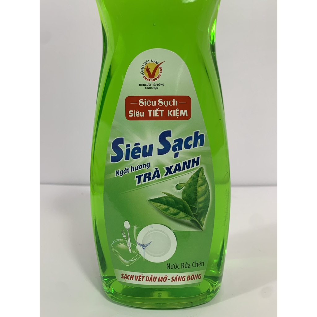 Nước rửa chén siêu sạch hương trà LIX 750g N8108 thơm mát sạch bóng vết dầu mỡ
