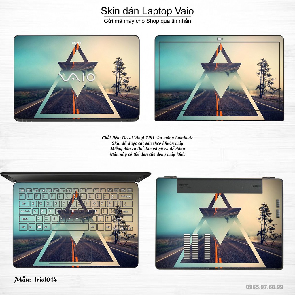 Skin dán Laptop Sony Vaio in hình Đa giác nhiều mẫu 3 (inbox mã máy cho Shop)