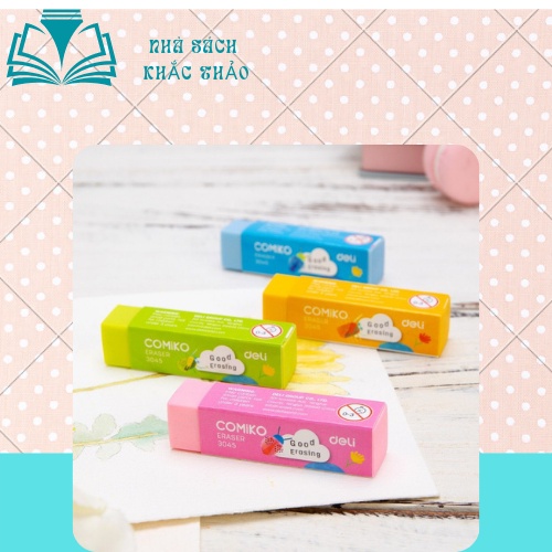 Tẩy 2B Deli, Xanh Dương/Vàng/Xanh Lá - 1 viên - E3045