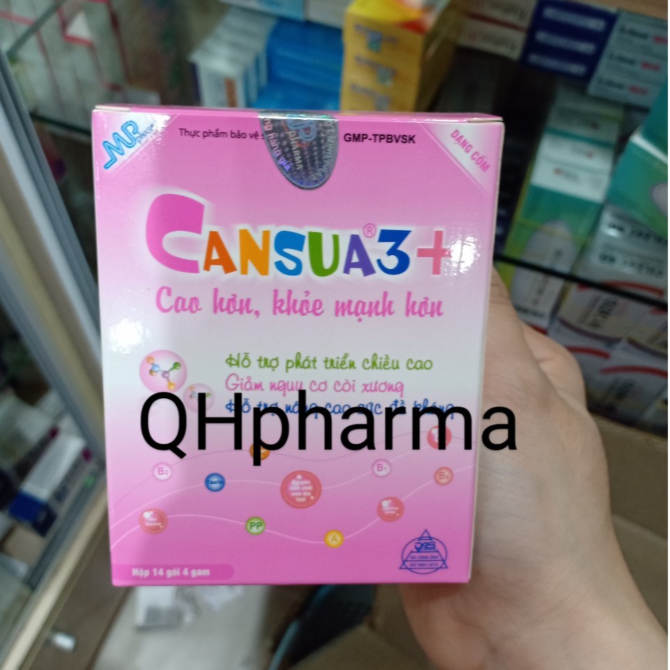 Cốm tăng chiều cao CANSUA3+ giúp bé phát triển toàn diện ( Cansua 3+ 14 gói)