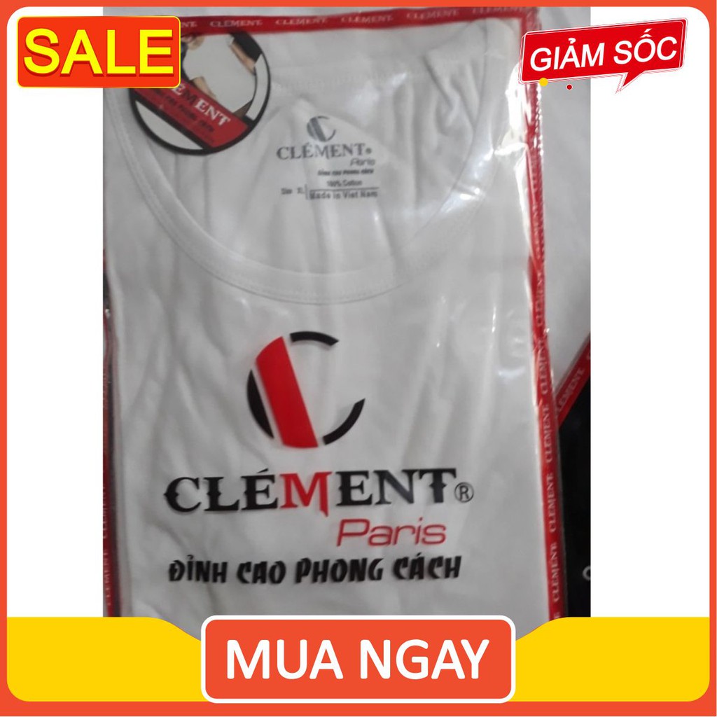 Aó thun lót nam cộc tay CLEMENT PARIS lót nam cộc tay Cổ Tròn Chất Cotton 100%, Hàng Việt Nam xuất khẩu