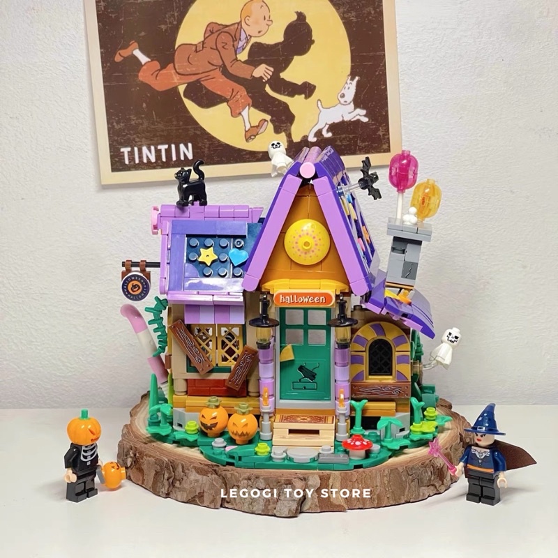 Đồ chơi xếp hình Legogi CÁC MẪU HALLOWEEN mô hình lắp ráp lắp ghép Balody Loz mini