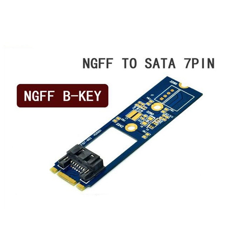 Bảng mạch chuyển đổi M2 SATA B-M KEY M.2 NGFF SATA SSD sang 7Pin hỗ trợ thẻ nhớ 2242 2260 2280