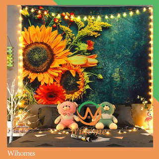 [ĐẸP - SẴN] Thảm treo tường trang trí, mẫu hoa hướng dương  (Vài dày đẹp 150x130cm, TẶNG móc treo) Wihomes