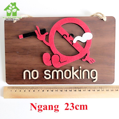 Bảng gỗ decor trang trí SHOP  Mẫu BM_156 Chủ đề NO SMOKING