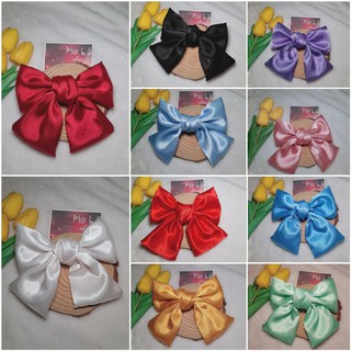 Kẹp nơ vải bản to cao cấp nhiều màu không nhăn hot trend cho nữ xinh xắn lung linh chất liệu cao cấp bền