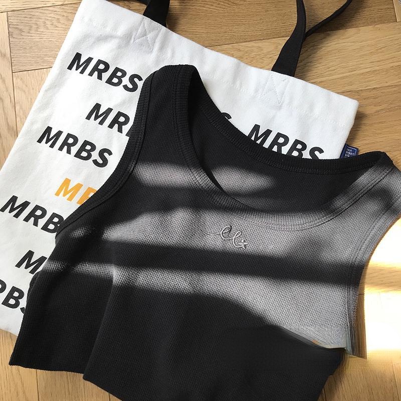 Áo Thun Lửng Không Tay Dáng Rộng Thêu Hoa Thời Trang Mùa Hè 2022