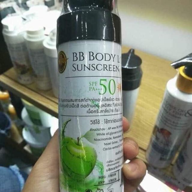 Kem make up body BB Body lotion Sunscreen.