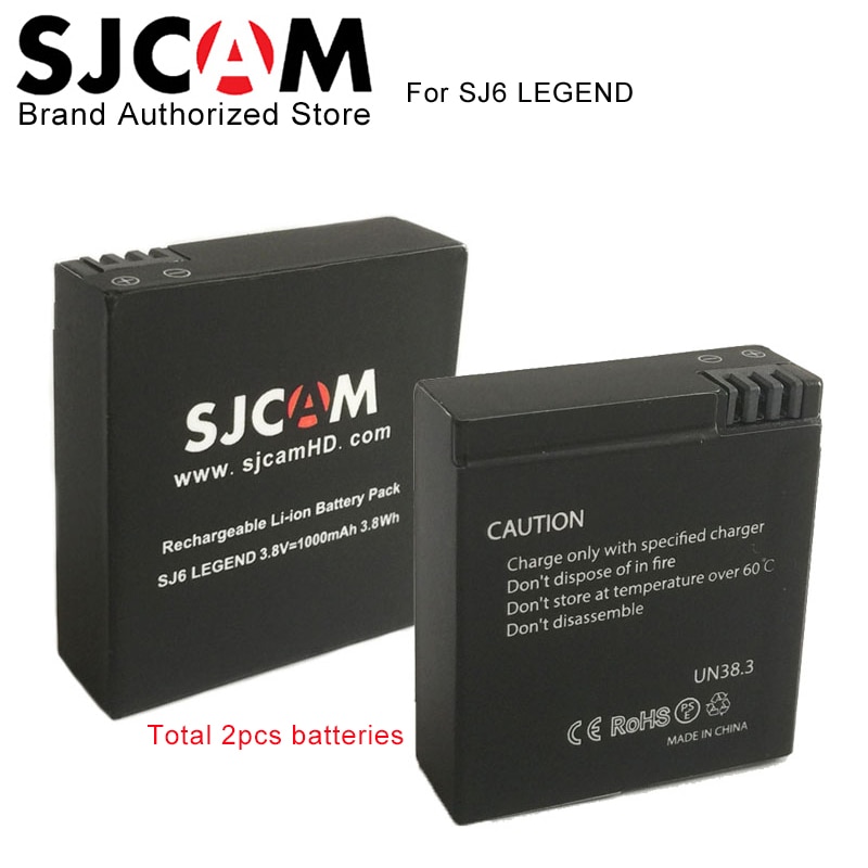 Bộ 2 Pin Sạc Li-Ion Sjcam Sj6 Legend 3.8v 1000mah 3.8wh