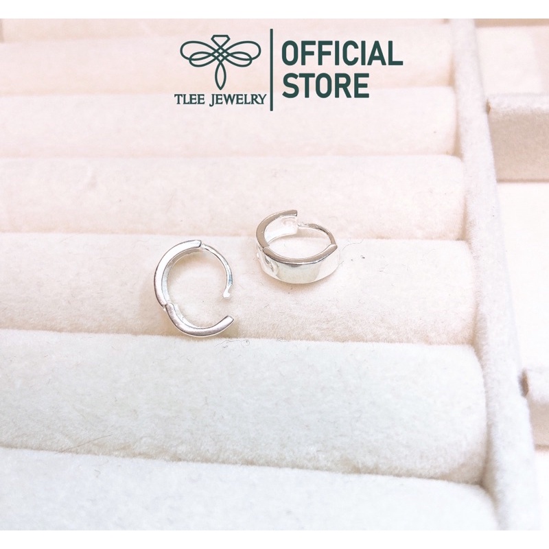Khuyên bạc TLEE tròn trơn bản dày cá tính TleeJewelry B0368