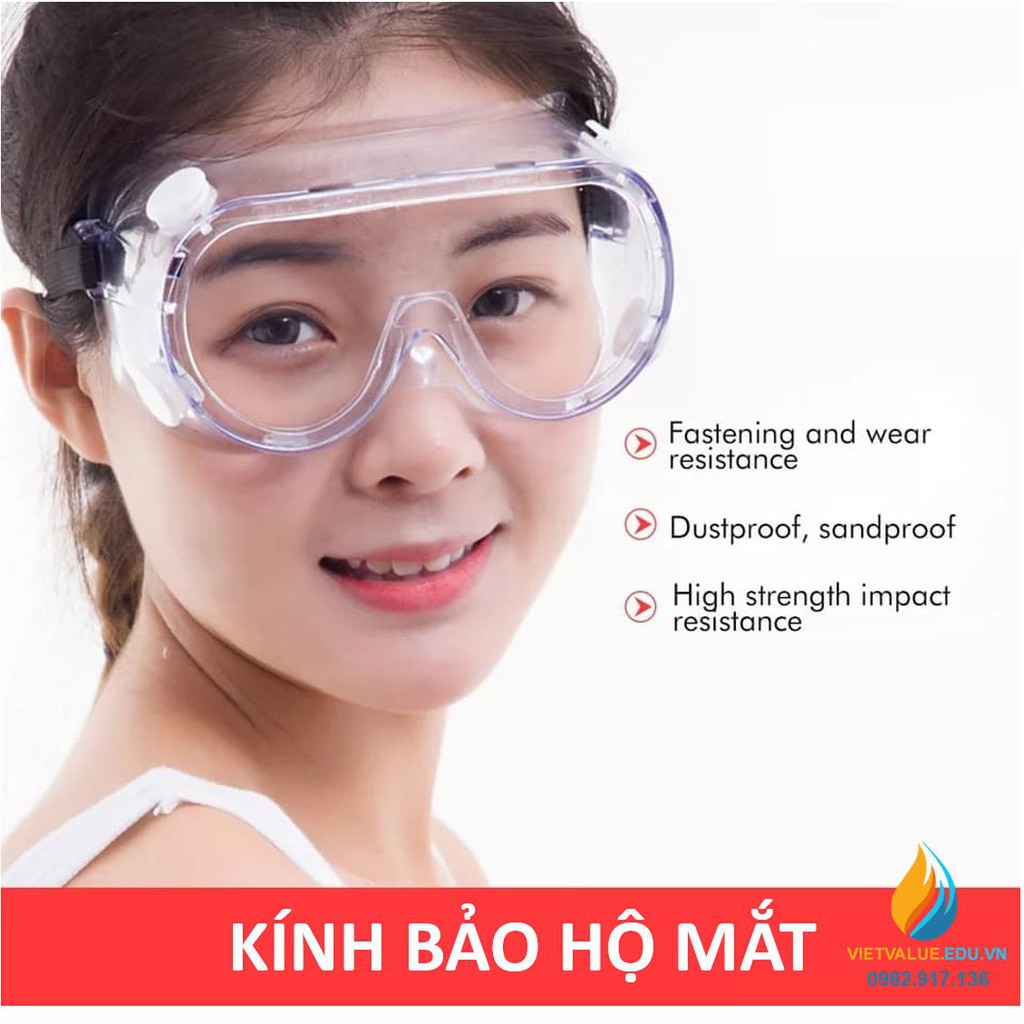 Kính Bảo Hộ PC chống va đập Ngăn Bụi/Sương/Virus Có Thể Điều Chỉnh