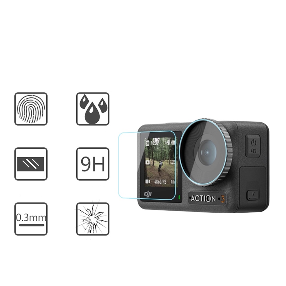 Kính Cường Lực Bảo Vệ Ống Kính Máy Ảnh Cho DJI Osmo Action 3 3