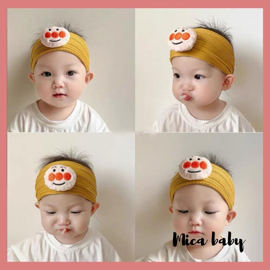Băng đô cho bé bản to chất thun gân đính chú hề dễ thương cho bé BD70 Mica baby