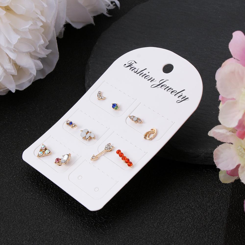 Set 10 Đôi Bông Tai Thời Trang Cho Nữ|Vòng Tròn Màu Sắc Đa Dạng