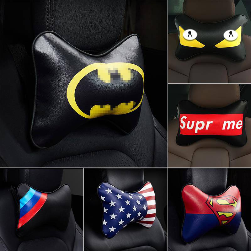 Gối tựa đầu ô tô thời trang hoạ tiết Supreme Monster Batman Superman