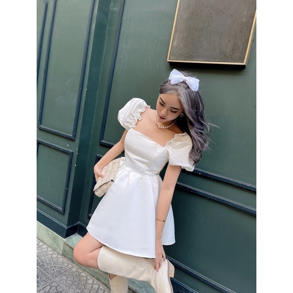 Đầm Xoè Tay Phồng Công Chúa Màu Trắng Aurore - Amélie | BigBuy360 - bigbuy360.vn