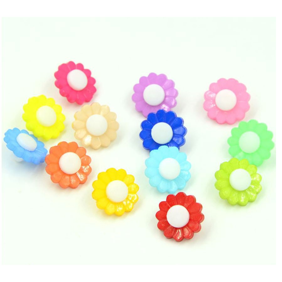 Nút áo nhựa bông hoa cute (gói 10 cái)