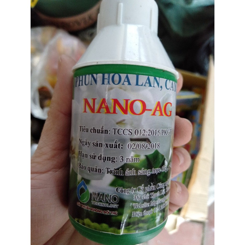 Chế Phẩm Phun Xịt Nano AG (Nano Bạc) Trị Nấm Bệnh Cho Hoa Lan Cây Cảnh - Chai 100ml