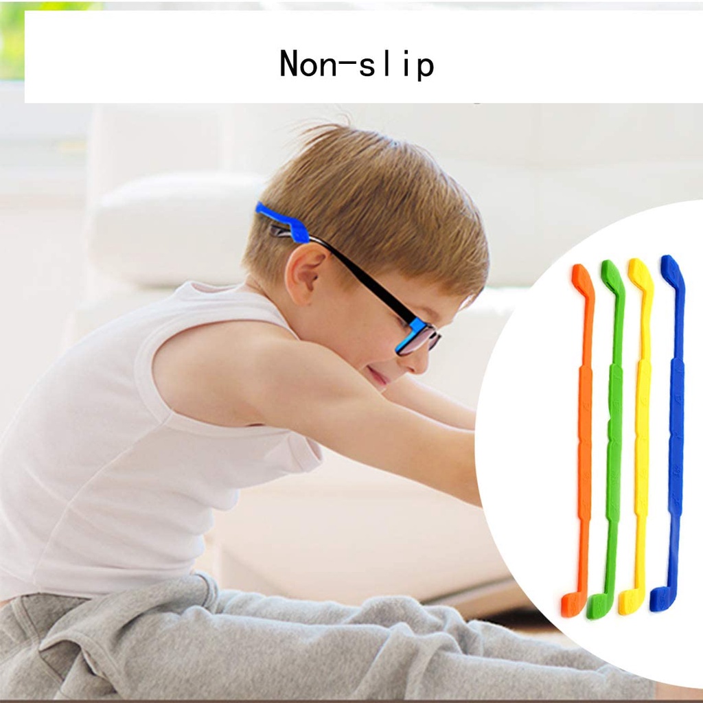 Dây Đeo Mắt Kính Bằng Silicone Co Giãn Cao Cấp Chống Trượt Cố Định Cho Trẻ Em &amp; Người Lớn / Kính Râm Thể Thao Đọc Sách / Mắt Kính