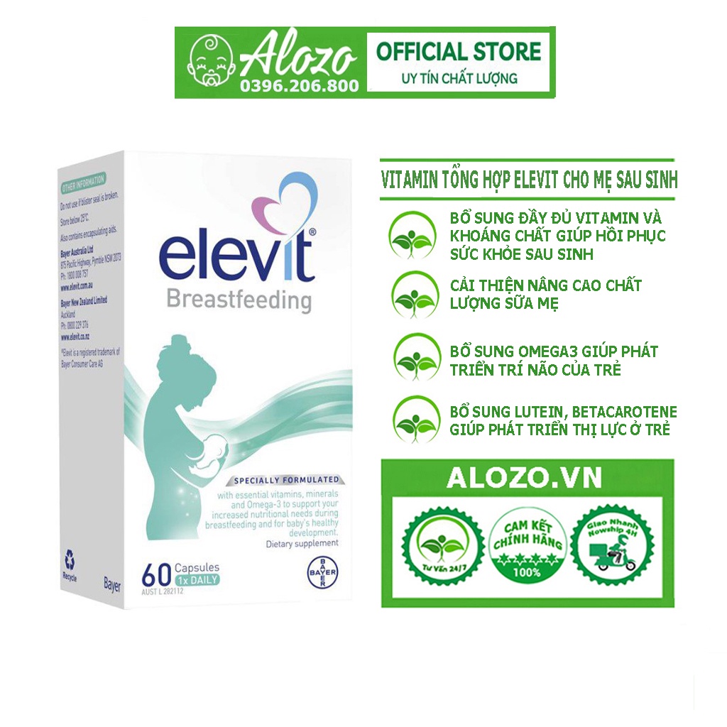 Elevit Sau Sinh – Elevit Breastfeeding Của Úc, 60 viên