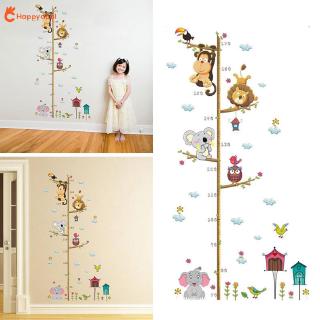 Thước dán tường PVC đo chiều cao họa tiết hoạt hình dễ thương