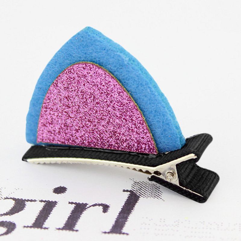 Set 2 Kẹp Tóc Tai Mèo Bằng Kim Loại Dễ Thương Cho Bé Gái