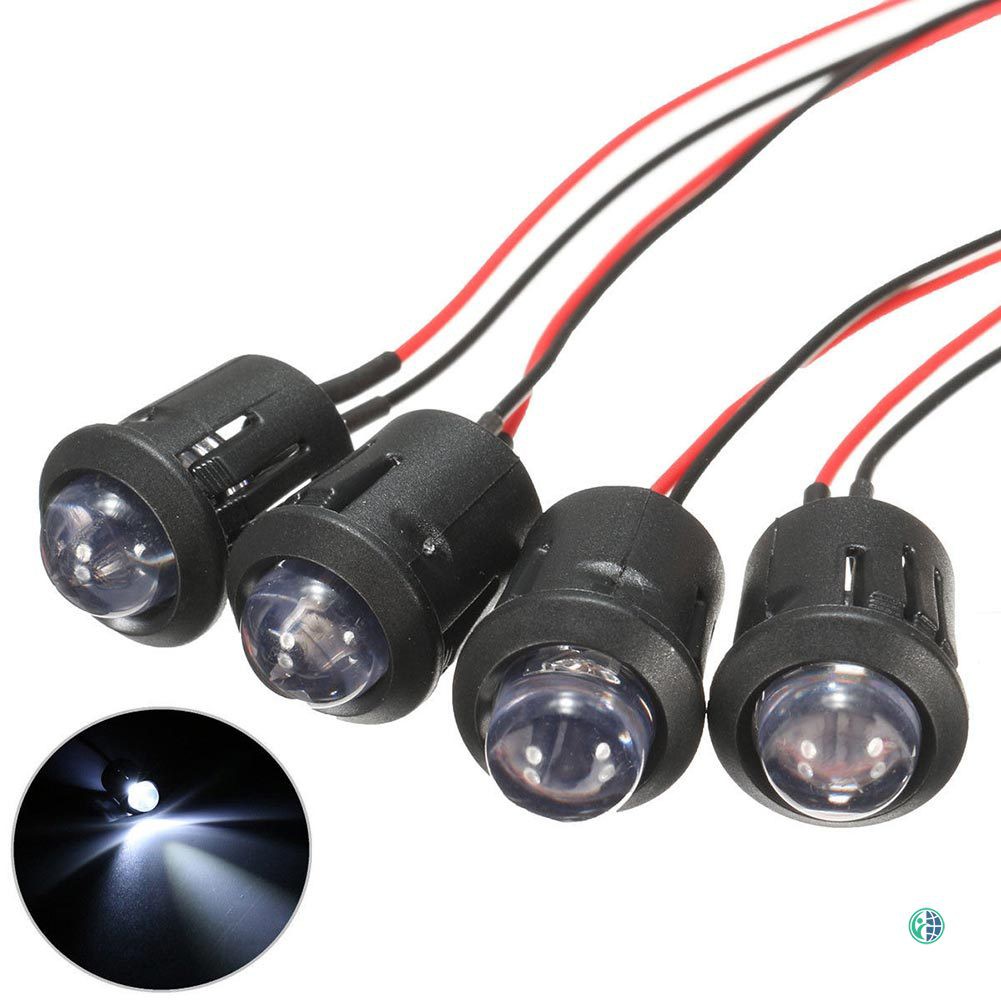 VN Set 10 Bóng Đèn Led 12v 10mm Dây Dài 20cm Siêu Sáng