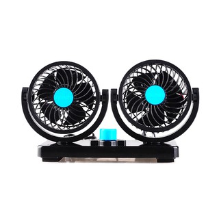 Quạt mini đôi oto 12v