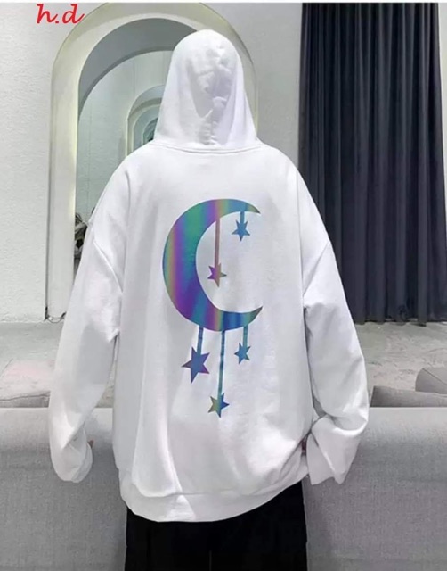 Áo hoodie phản quang trăng và năm sao HĐ12 (kèm ảnh thật ) | BigBuy360 - bigbuy360.vn