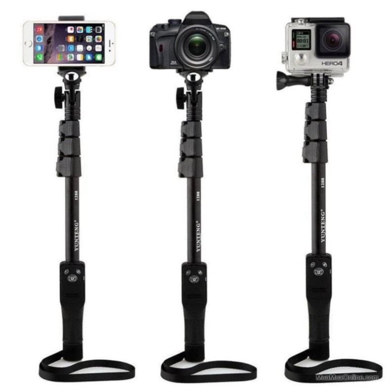 Gậy chụp hình tự sướng bluetooth cao cấp 1288 kèm chân đa năng | BigBuy360 - bigbuy360.vn