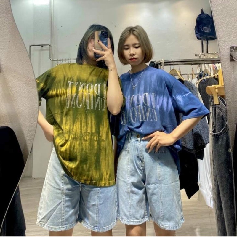Quần Short Jean Nữ dáng lửng Cạp Cao Dáng Rộng HAGI
