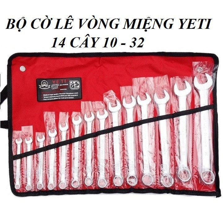 Bộ Cờ Lê Yeti USA 10-32mm - Bộ cờ lê 14pcs