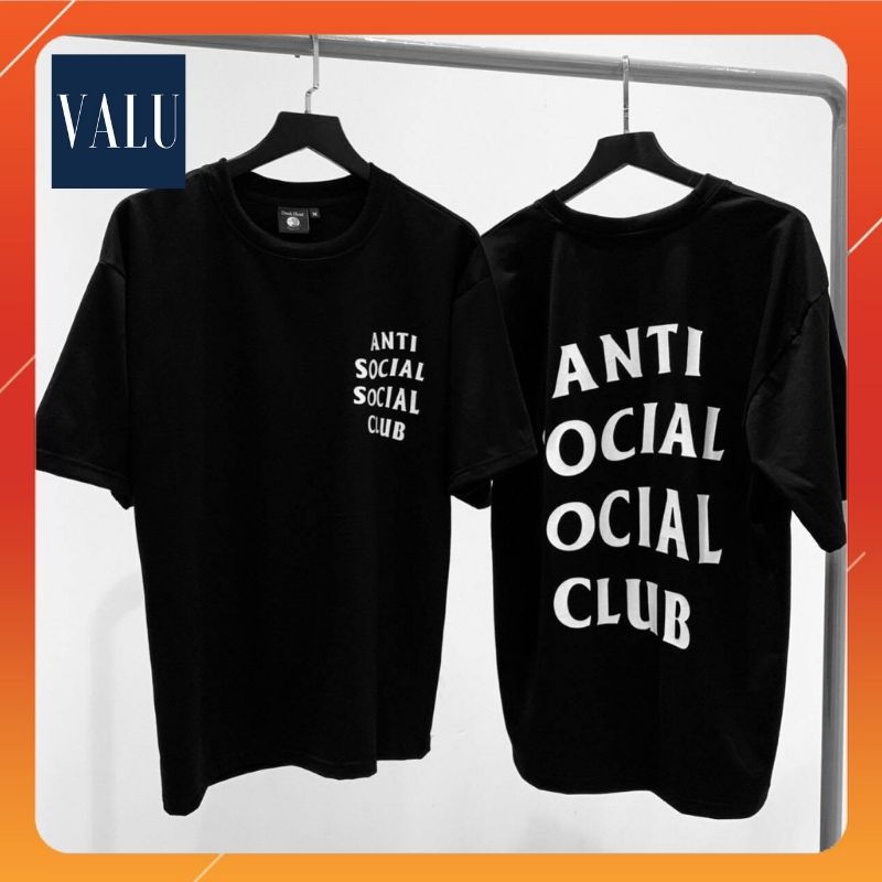 Áo thun tay lỡ form rộng anti social unisex - Áo thun nam nữ cặp đôi Hàn Quốc cổ tròn thời trang oversize | Valu Store