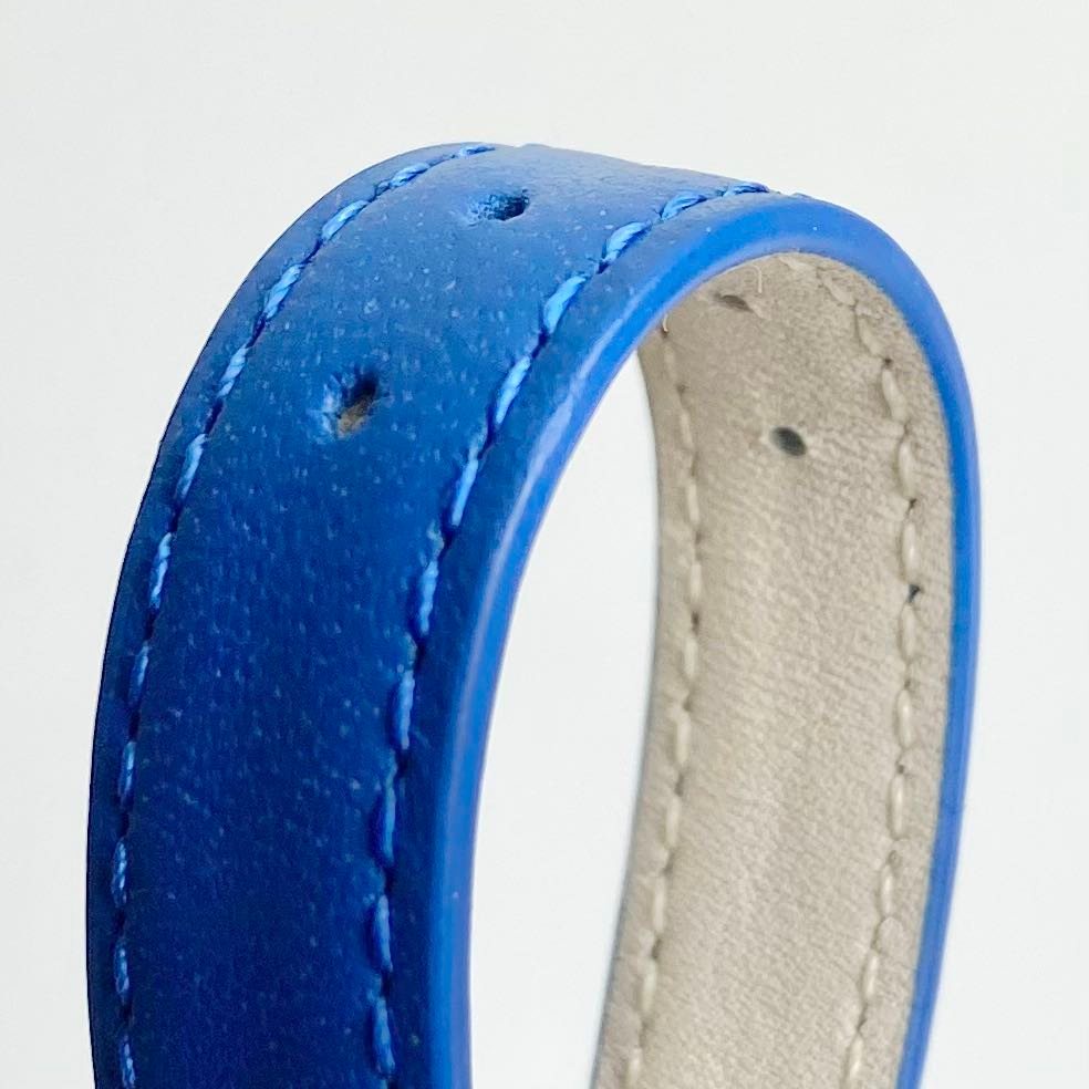 Dây da đồng hồ, dây da bò màu xanh size 12mm đến 20mm