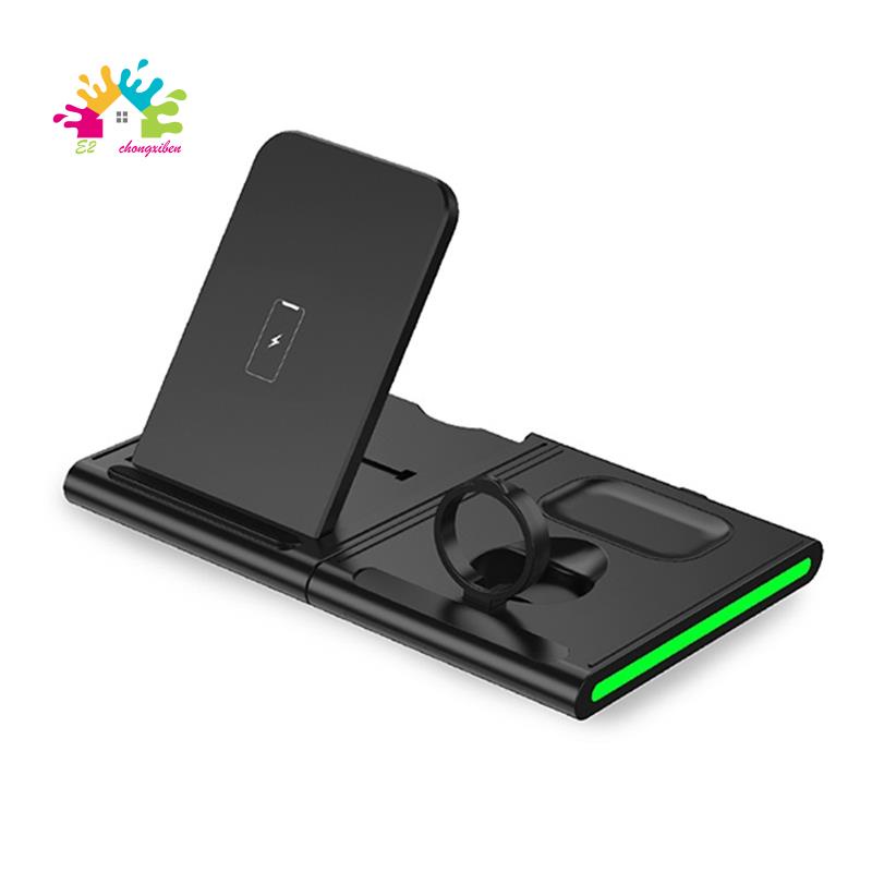 Đế sạc không dây 4 trong 1 màu đen cho iPhone12